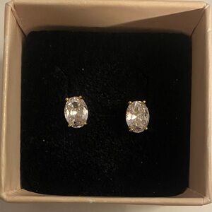 Elegant 18k Gold Plated Oval Earrings